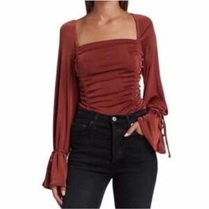 Free People Cherry Chai Bodysuit